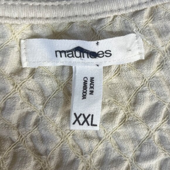 Maurices Textured Short Sleeve Top Womens XXL Beige New WOT - Picture 7 of 9